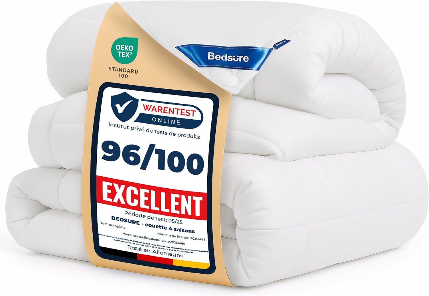 Bedsure Couette 2 en 1 Jumelable 4 Saisons 240x220