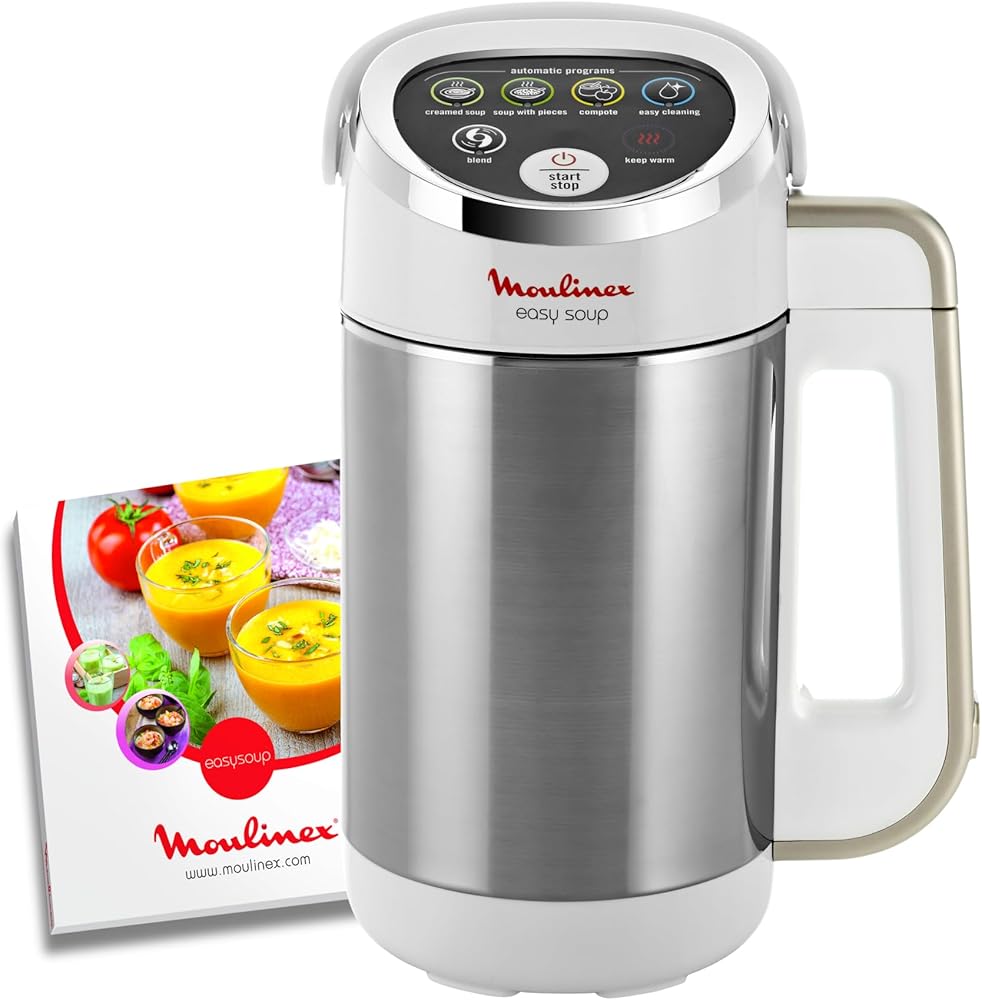Moulinex Easy Soup LM841110 blender chauffant sur fond blanc