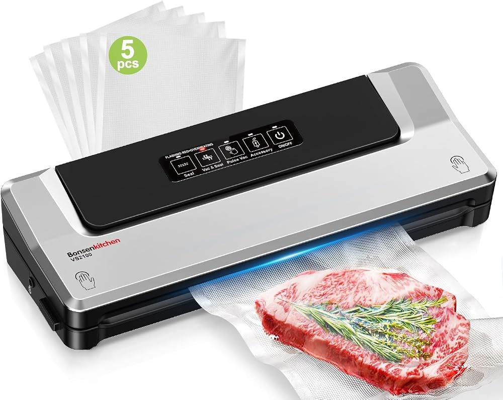 Machine sous vide alimentaire Bonsenkitchen VS2100 à double soudure