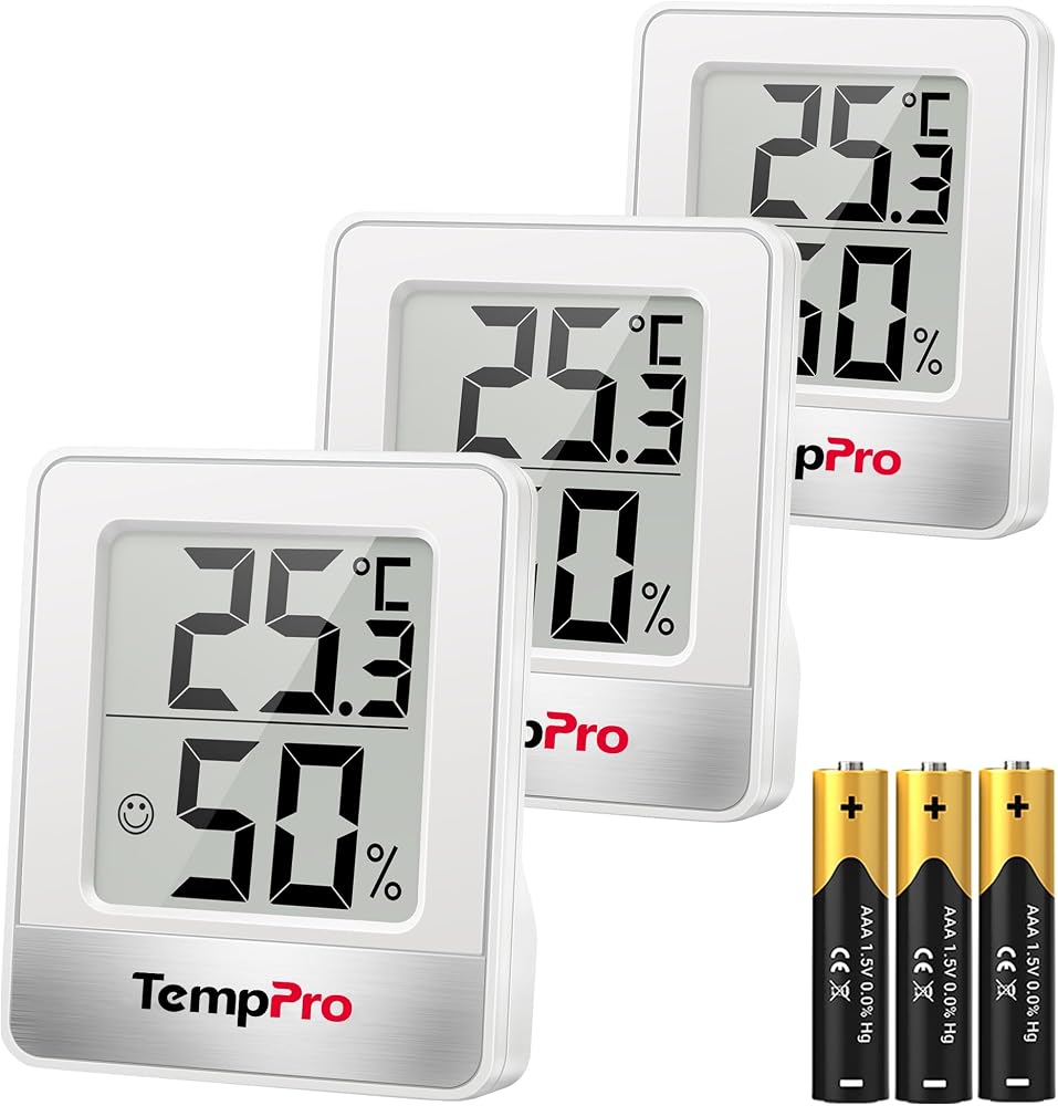 TempPro TP49 thermomètre hygromètre intérieur lot de 3